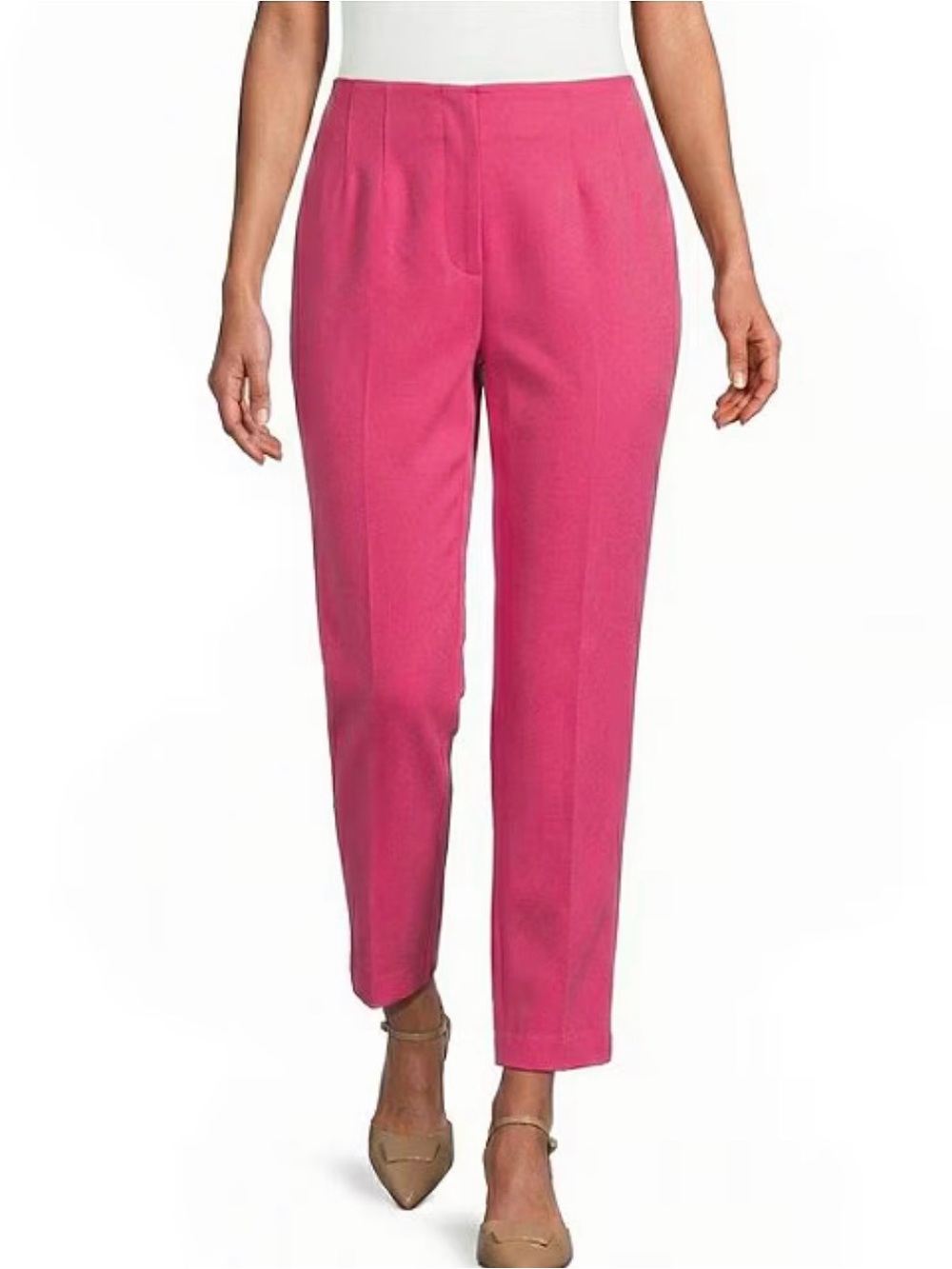 Investments Hot Pink stretch comfort Tailored Capri 16 w